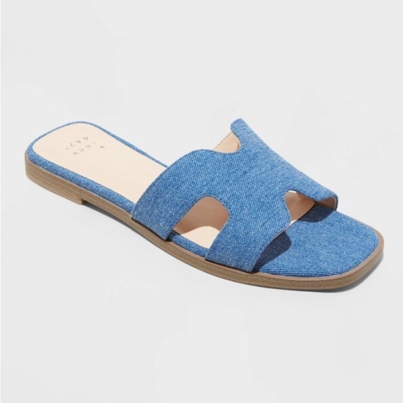 Women's Nina Slide Sandals - A New Day™
Blue Denim new - Picture 1 of 7